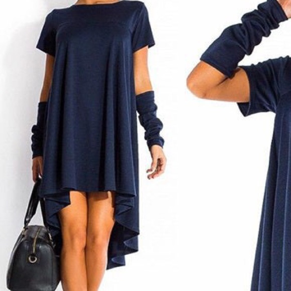 🎉HP🎉Navy Summer Midi Dress Stylish - Picture 4 of 4